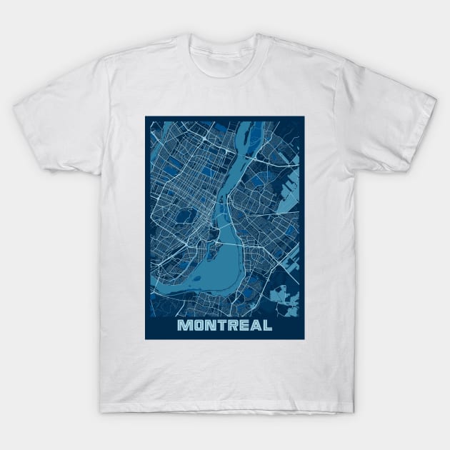 Montreal - Canada Peace City Map T-Shirt by tienstencil
